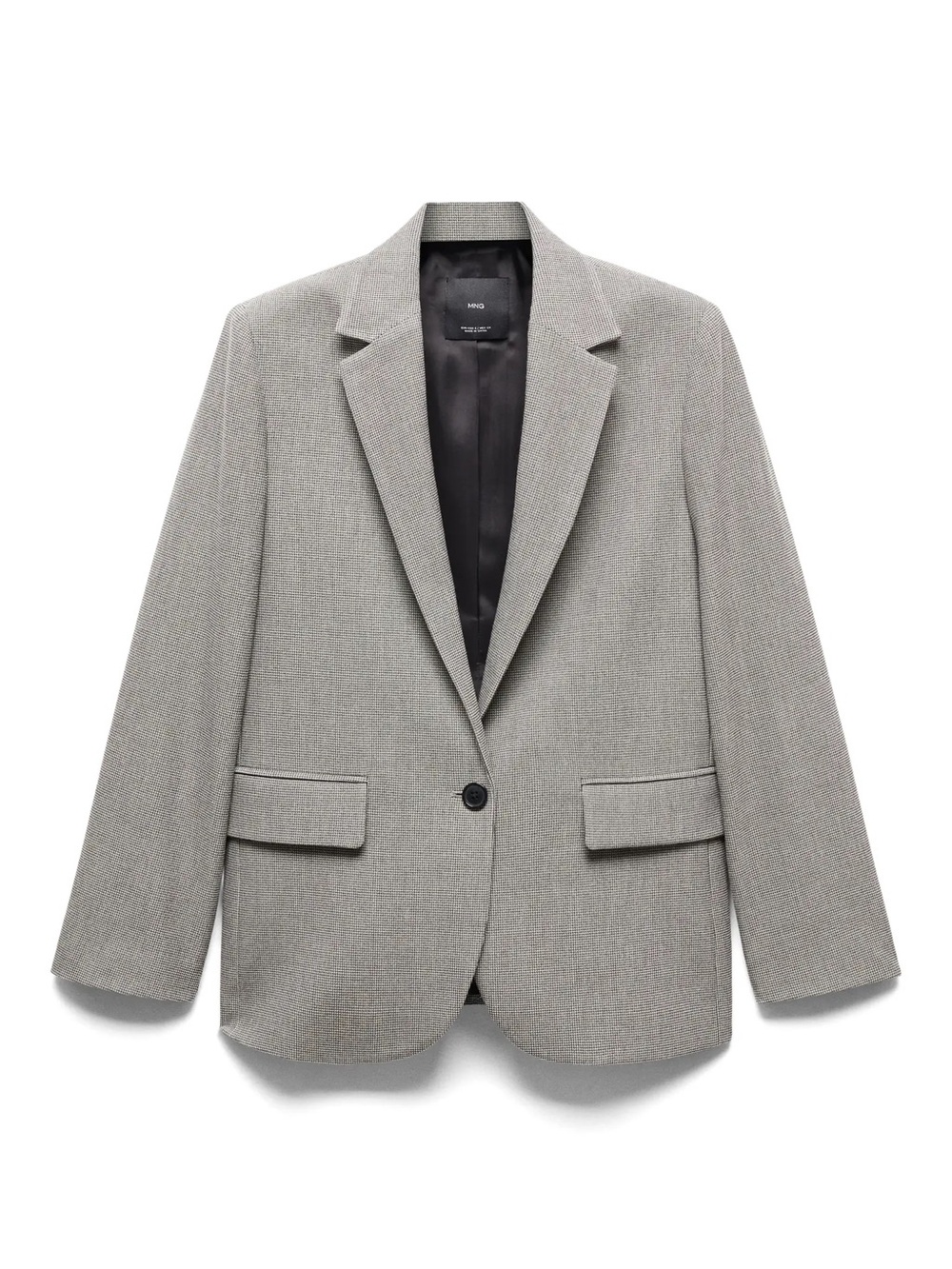 NWT Mango Houndstooth One Button Blazer - Picture 3 of 9